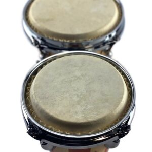 Zension 7" and 8" BONGO DRUMS - Latin Percussion Bongos Set Cowhide Tuning Key - Image 9