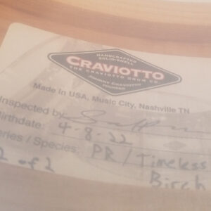 Craviotto Private Reserve Timeless Timber Birch 4.5"X14" Snare Drum, #2 of 2, SS - Image 10