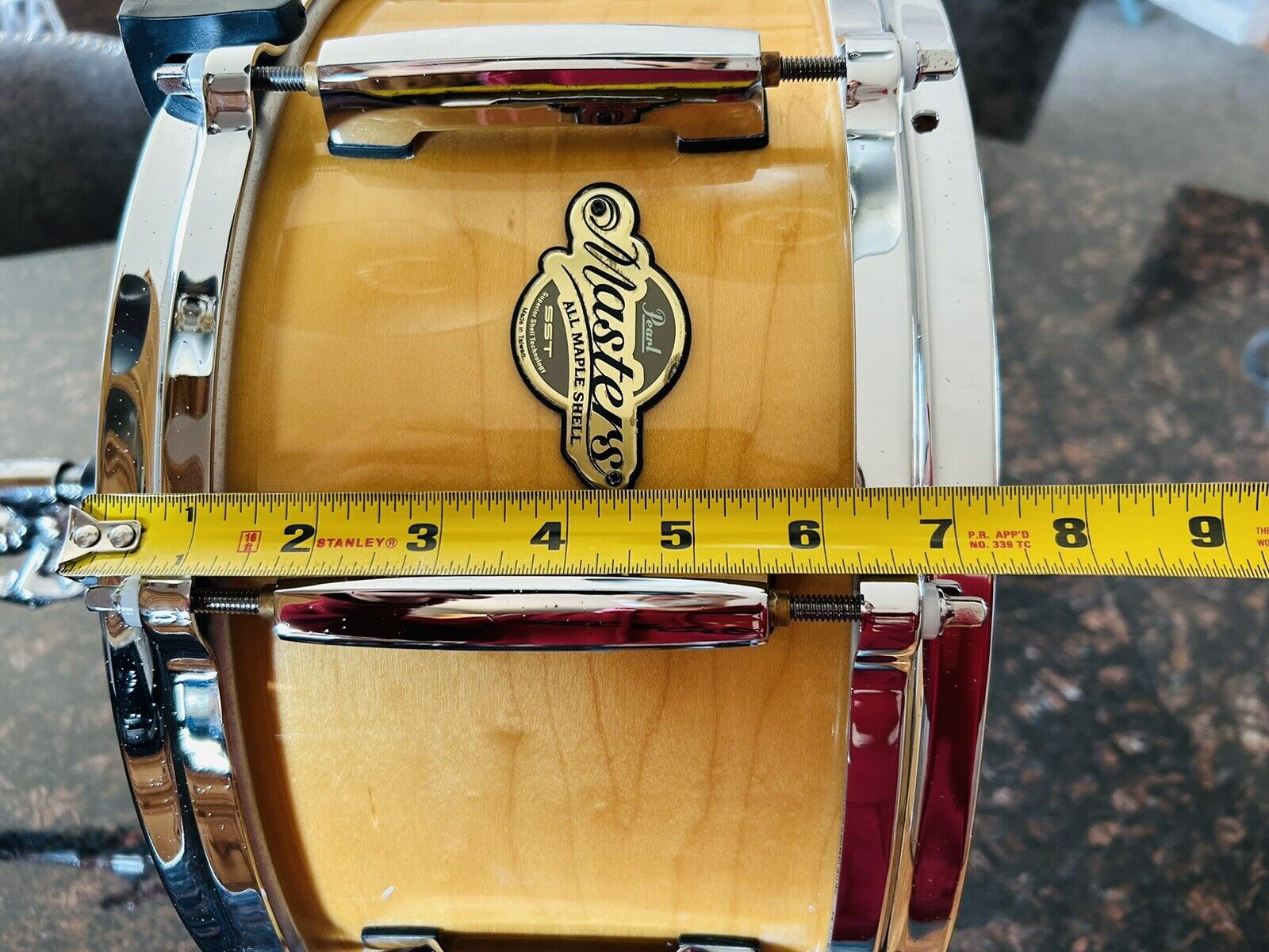 Pearl Masters snare drum, Maple with PURESOUND Copper Snare upgrade. NO RESERVE! 10