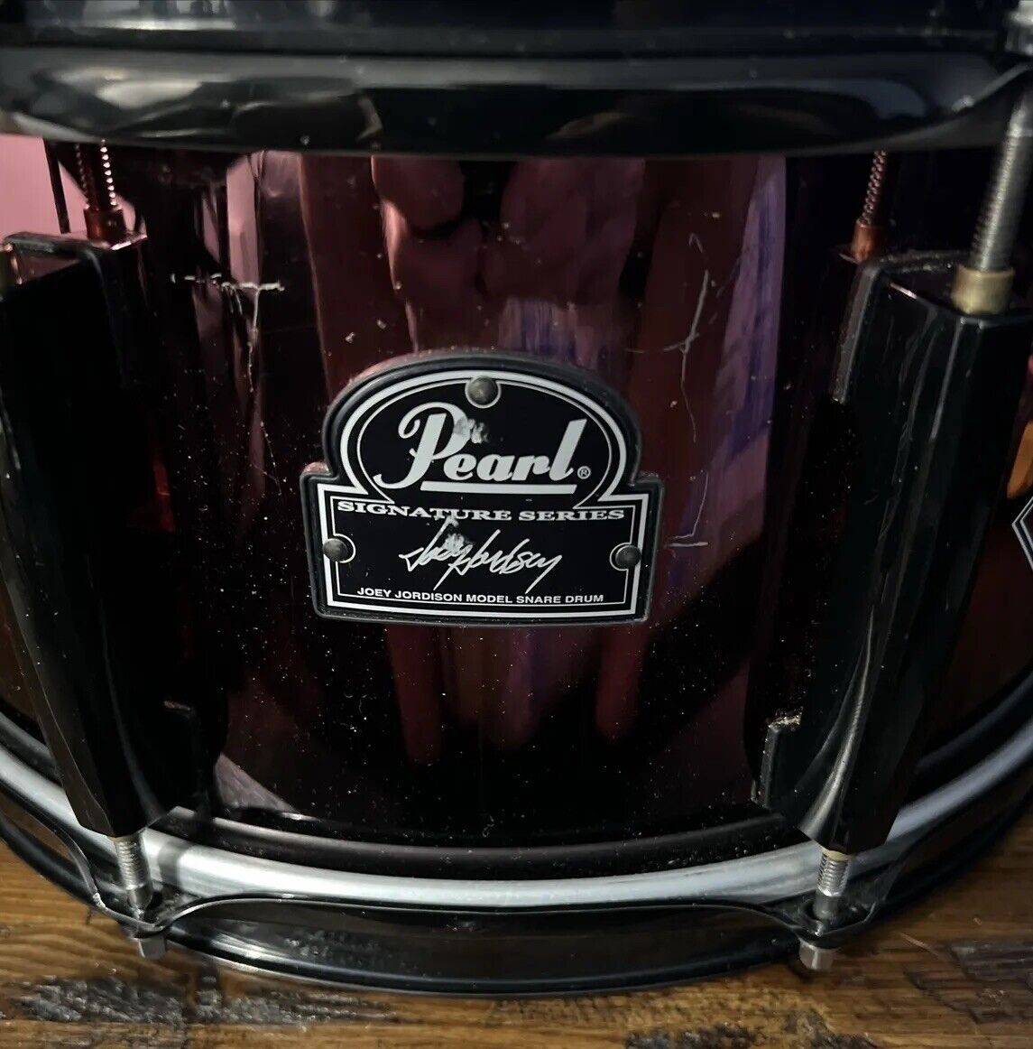 Pearl Signature Series Joey Jordison Snare Drum Serial Number JJ091443 1