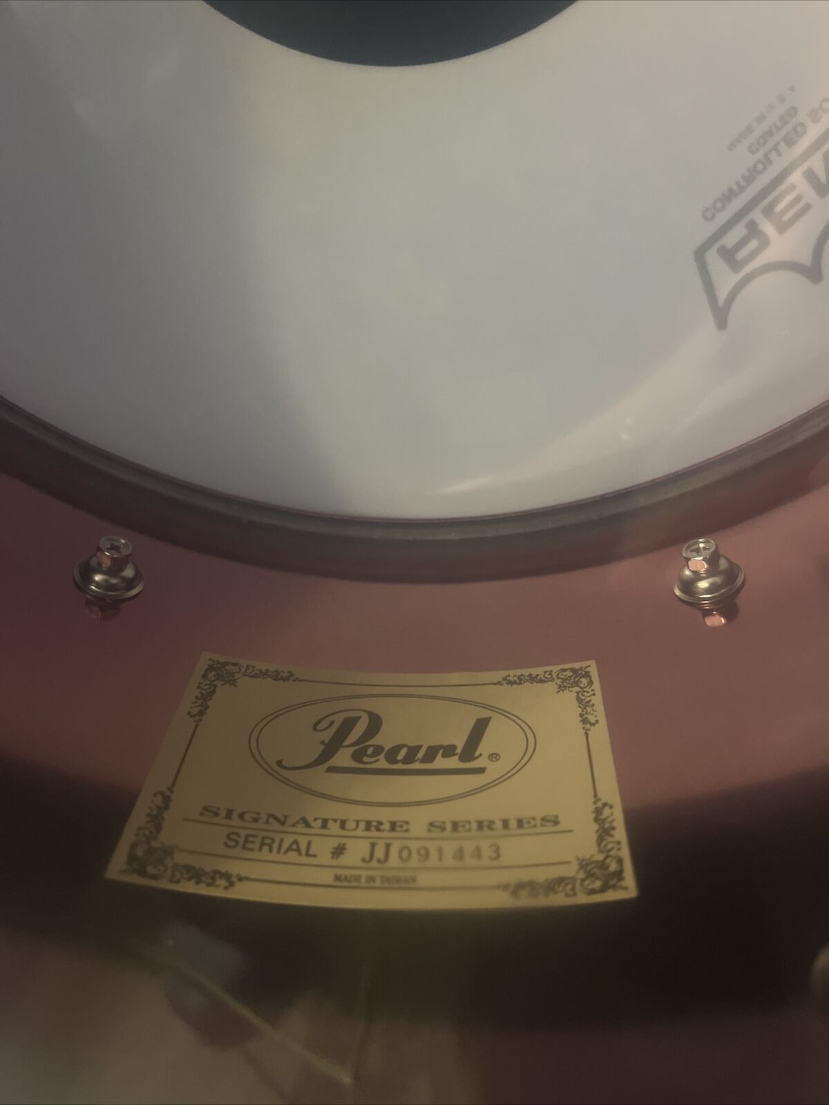 Pearl Signature Series Joey Jordison Snare Drum Serial Number JJ091443 2