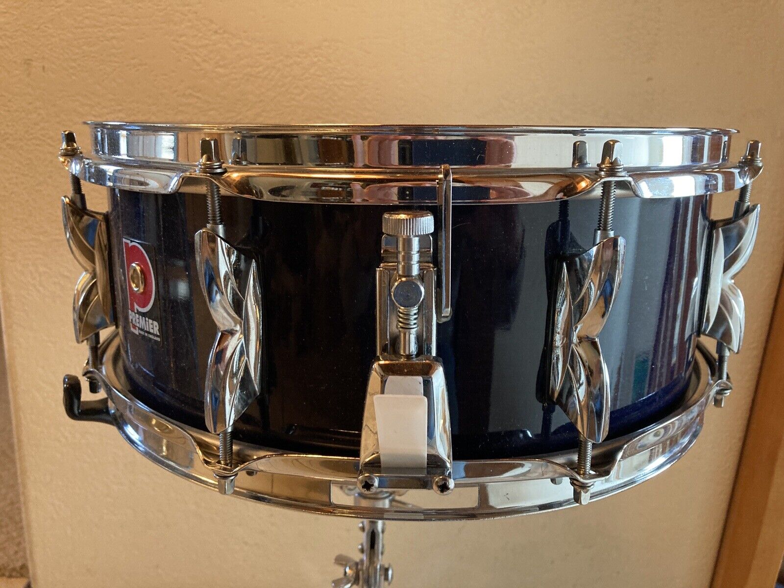 Premier 5X14 Snare Drum – Excellent Condition – Navy Blue Lacquer 2