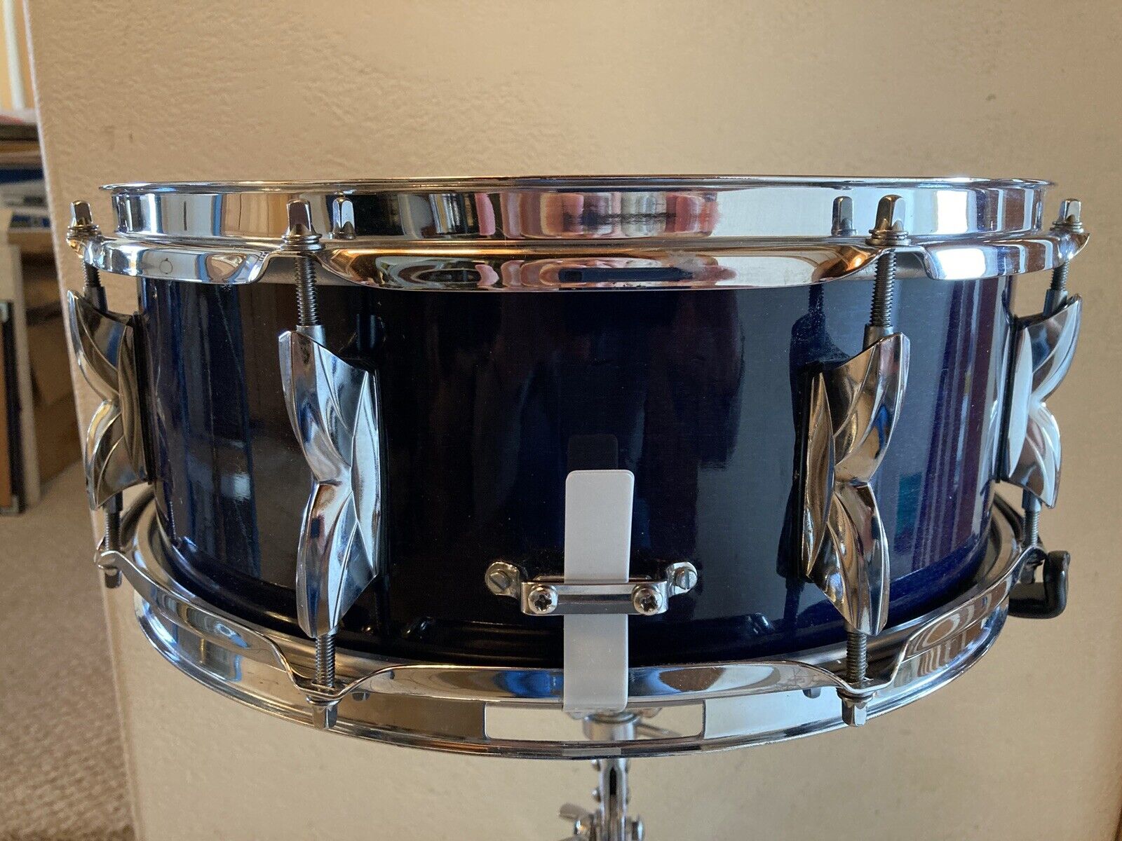 Premier 5X14 Snare Drum – Excellent Condition – Navy Blue Lacquer 3