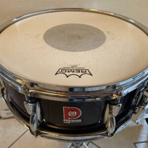 Premier 5X14 Snare Drum - Excellent Condition - Navy Blue Lacquer - Image 4