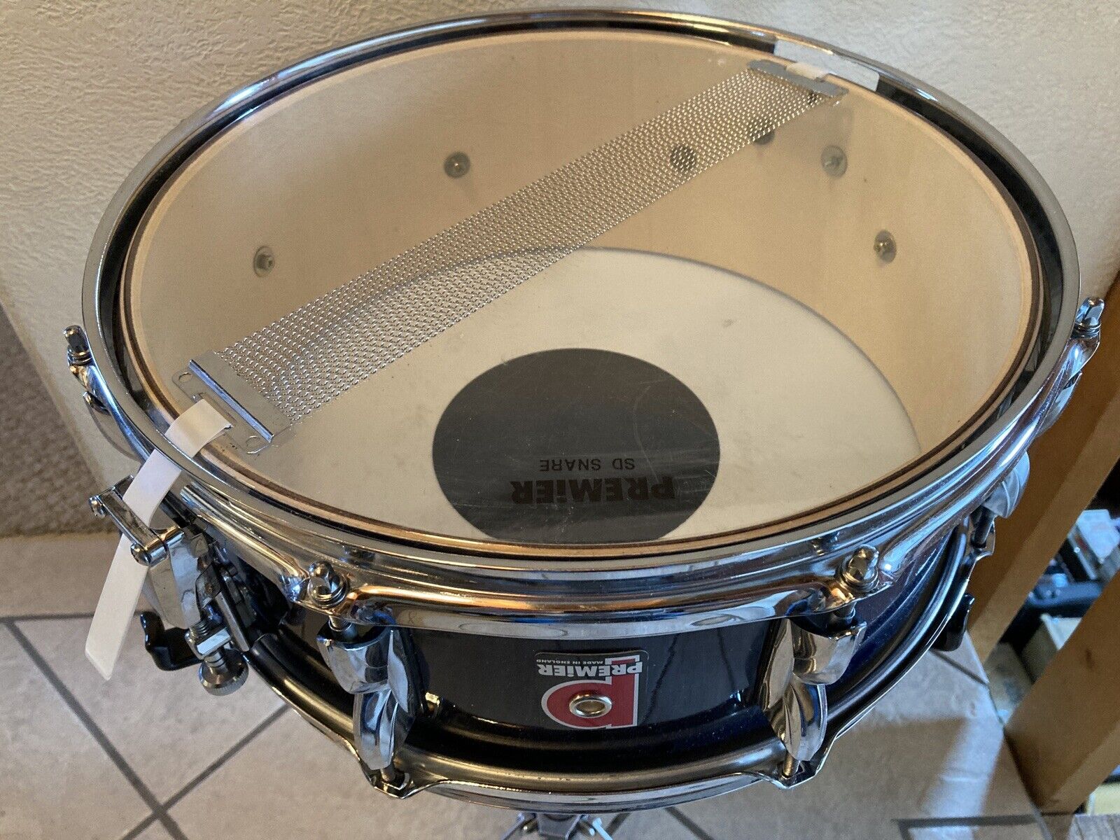 Premier 5X14 Snare Drum – Excellent Condition – Navy Blue Lacquer 5