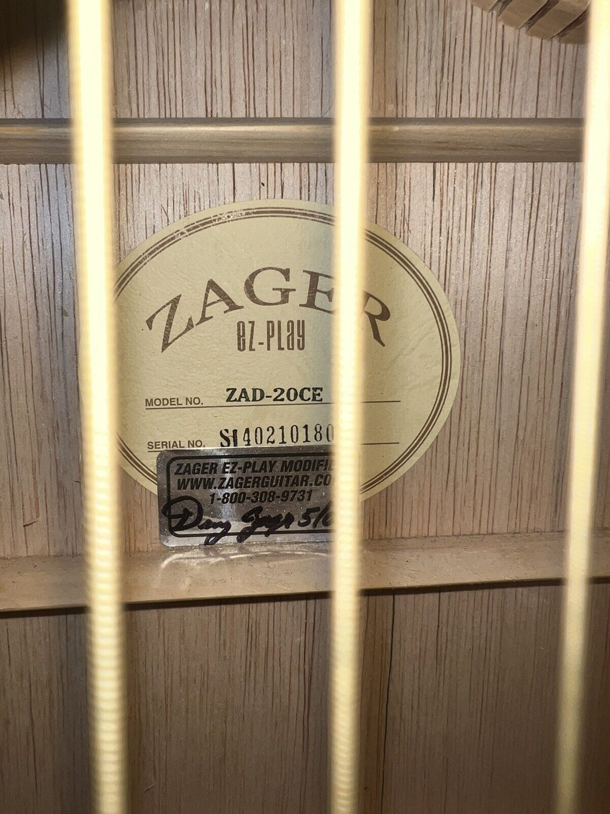 ZAGER ez-play ACOUSTIC GUITAR, (ZAD-20CE) 13