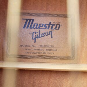 Gibson Maestro Concert Acoustic Guitar Wood 6 String Guitar with Case - Image 4