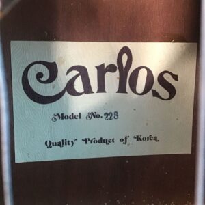 CARLOS Natural Acoustic Guitar Model:228 In Hard Case - Image 9