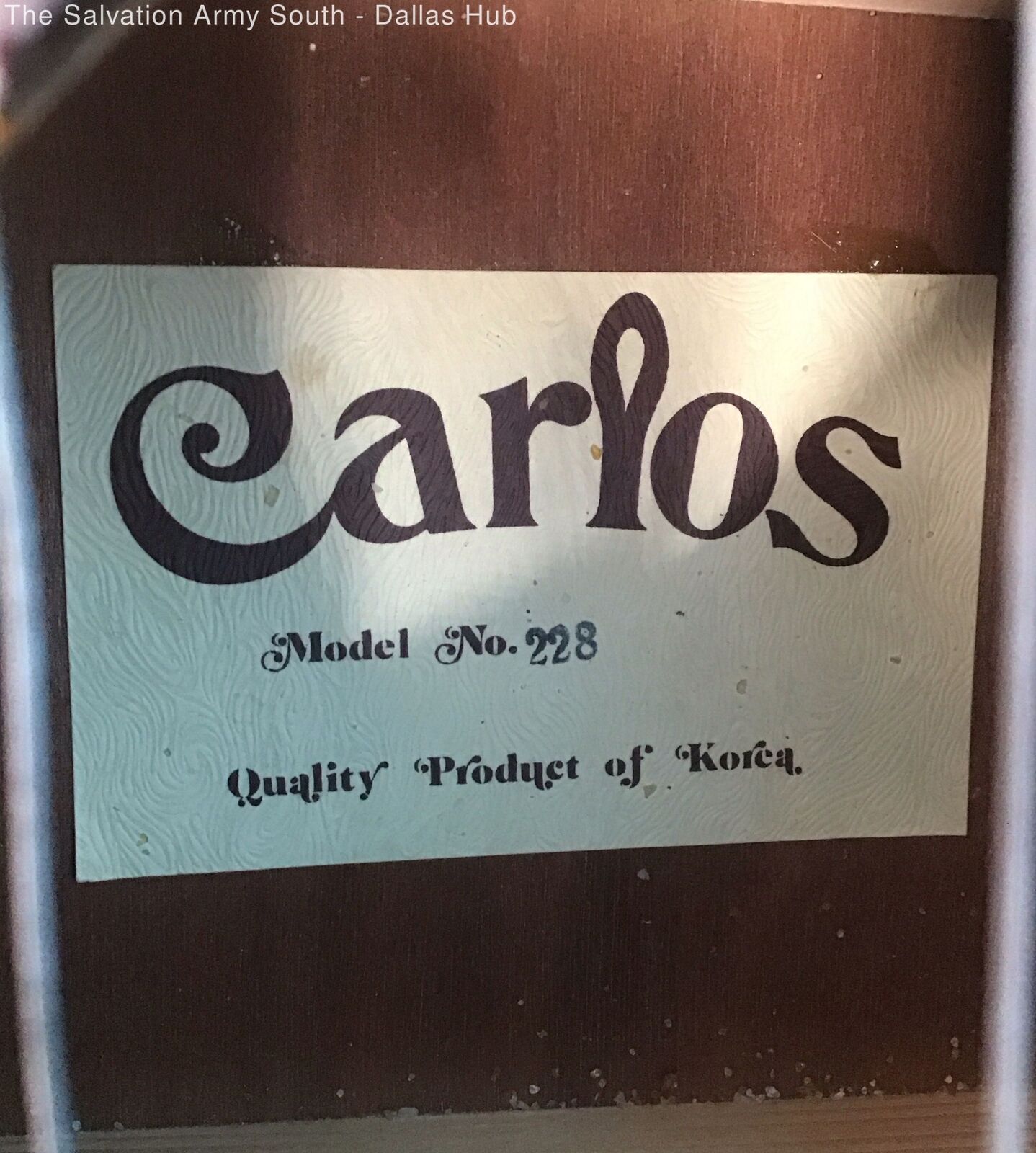 CARLOS Natural Acoustic Guitar Model:228 In Hard Case 9