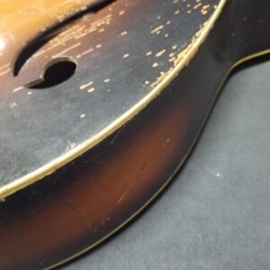 Vintage Black Brown 6 String 19 Frets Archtop Hollow Body Acoustic Guitar - Image 8