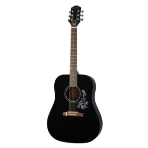 Epiphone Starling Acoustic Guitar, Laurel Fretboard w/ Spruce Top, Ebony (Black) - Image 1