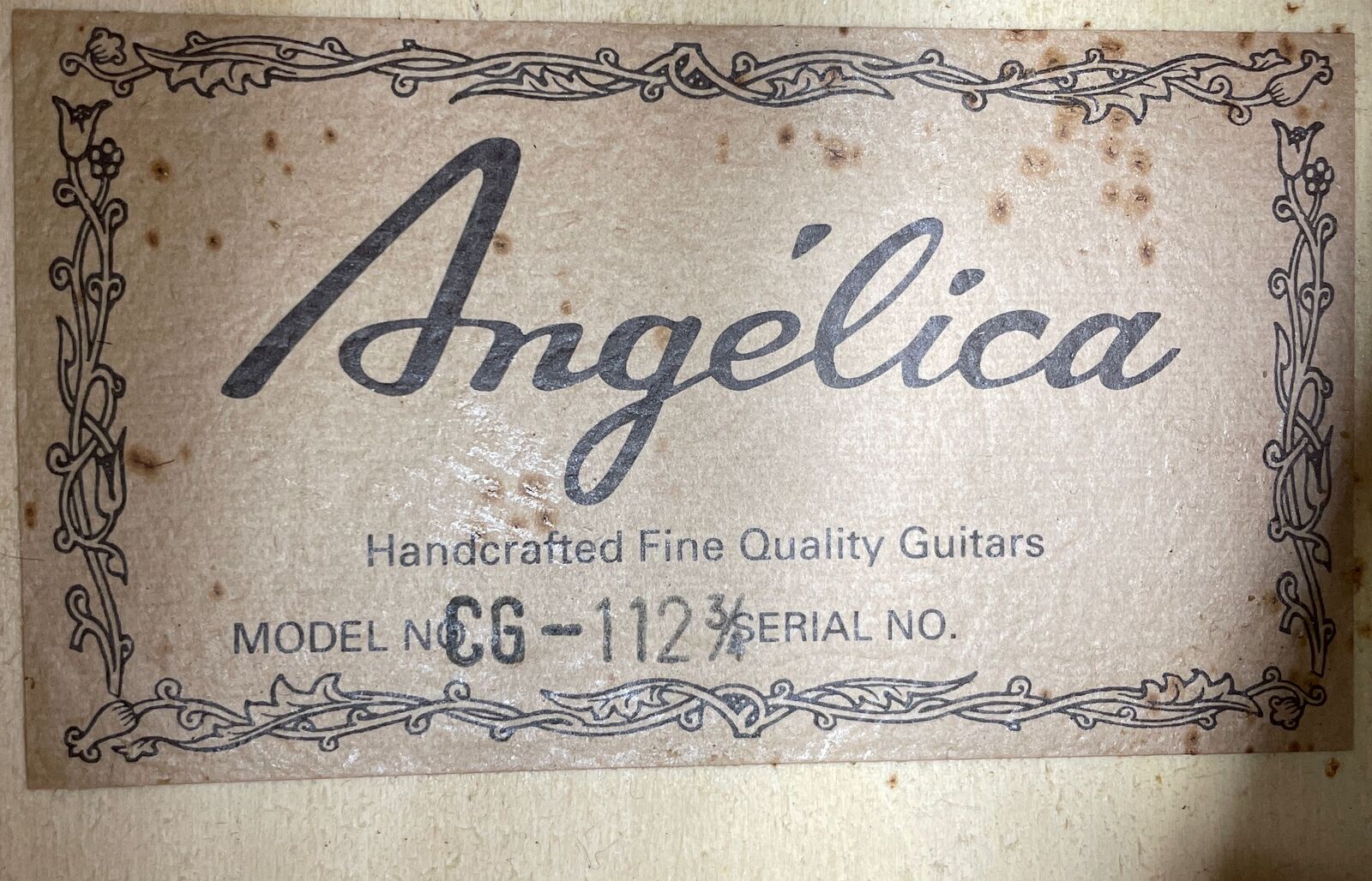 Angelica CG 112 3/4 1 Acoustic Guitar w Soft Case 9
