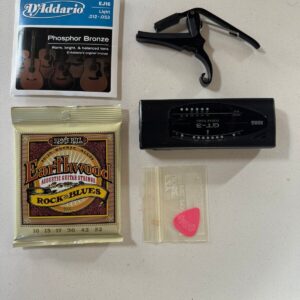 Ferrington Custom Acoustic Guitar with Bag, Tuner. - Image 12
