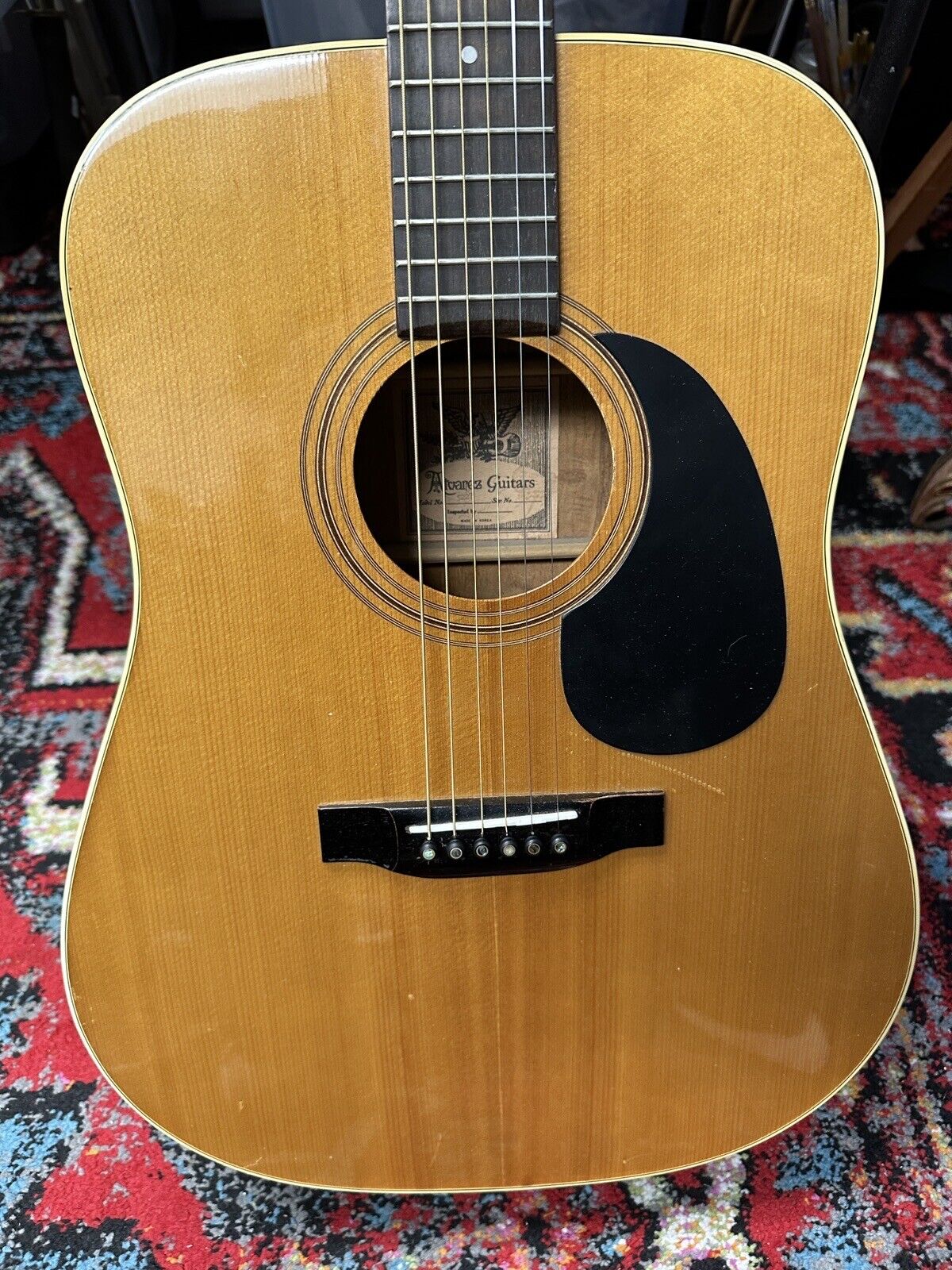 Vintage Alvarez 5227 Acoustic Guitar with Case 2