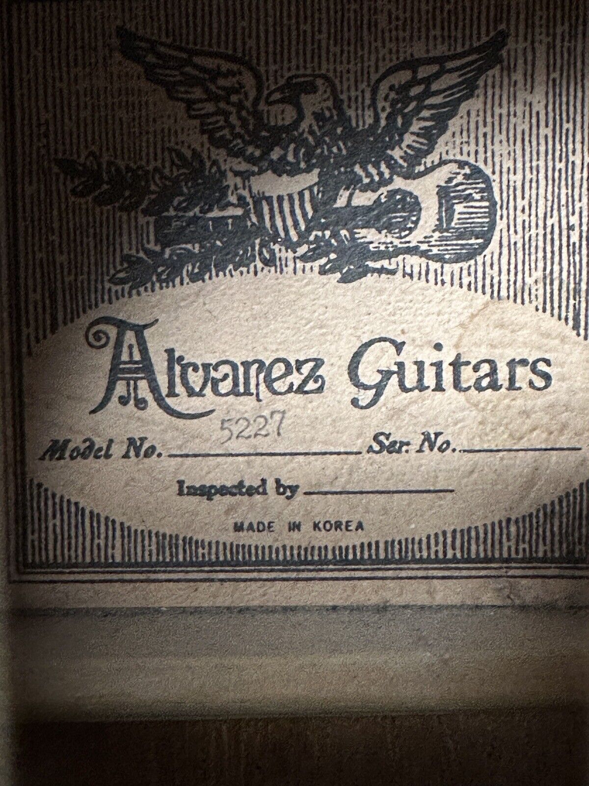 Vintage Alvarez 5227 Acoustic Guitar with Case 10