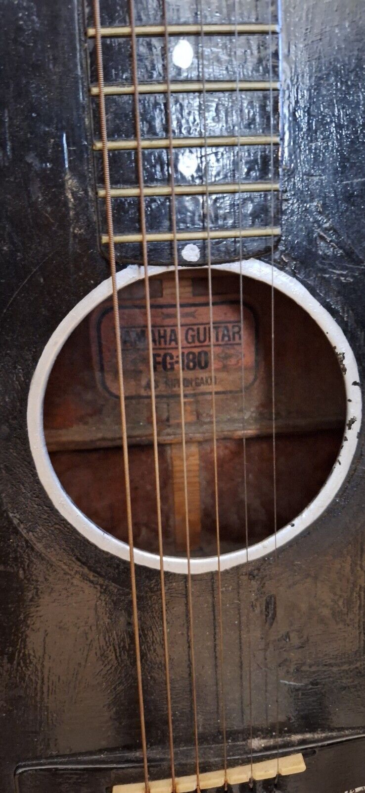 Yamaha FG-180 Acoustic Guitar – Red label 4