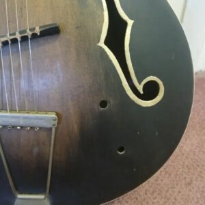 Unbranded Vintage or Antique Archtop Acoustic Guitar maybe 40s-50s? - Image 4